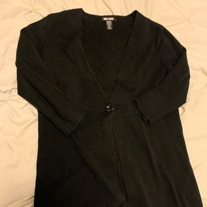 spring and mercer small black cardigan